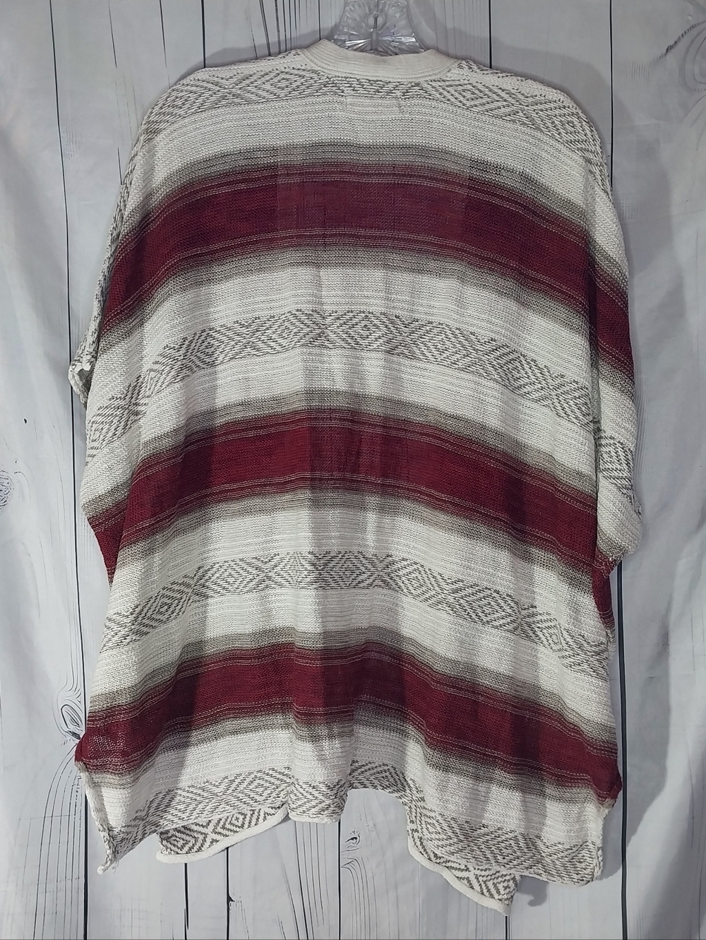 Hollister Vintage Aztec Open Front Striped Y2K Boho Western Knit Cardigan - Picture 7 of 9